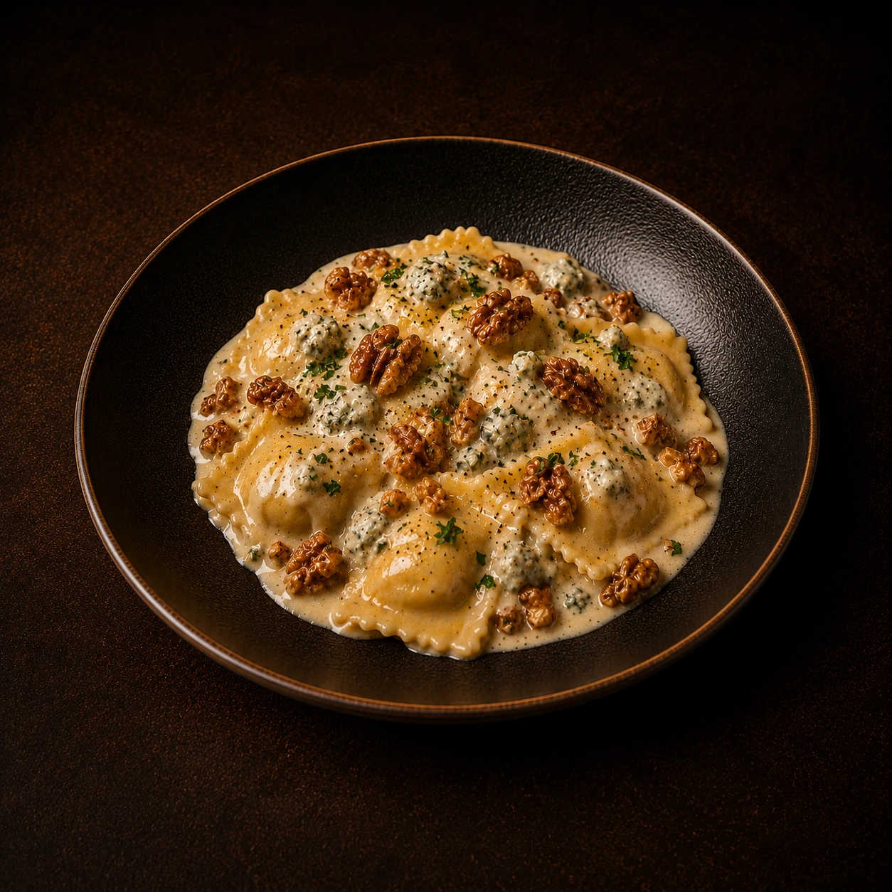 Foto do prato Ravióli de Frango com Gorgonzola